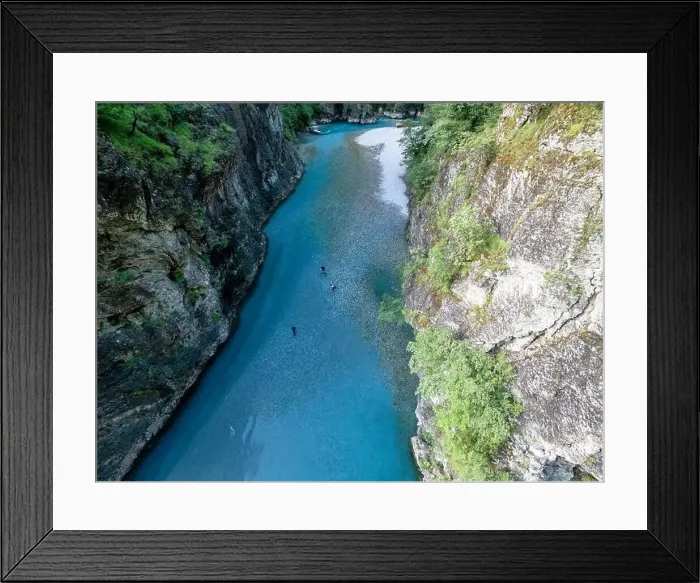Framed Print : Aerial image of the beautiful Shala river in Northern Albania Framed Print : Aerial image of the beautiful Shala river in Northern Albania