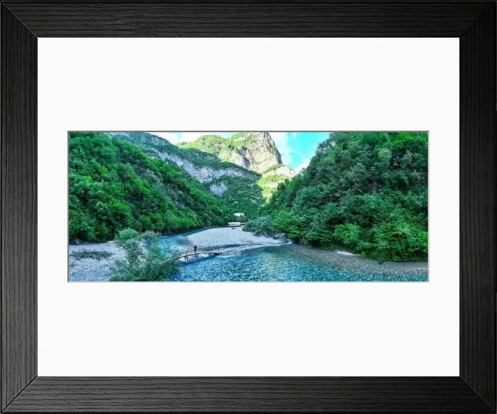Framed Print : Aerial image of the beautiful Shala river in Northern Albania Framed Print : Aerial image of the beautiful Shala river in Northern Albania