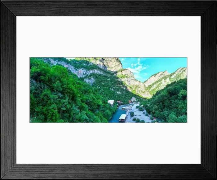 Framed Print : Aerial image of the beautiful Shala river in Northern Albania Framed Print : Aerial image of the beautiful Shala river in Northern Albania