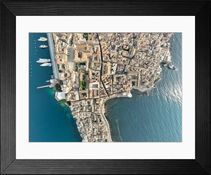 Framed Print : Siracusa, Ortigia Island from the air Framed Print : Siracusa, Ortigia Island from the air