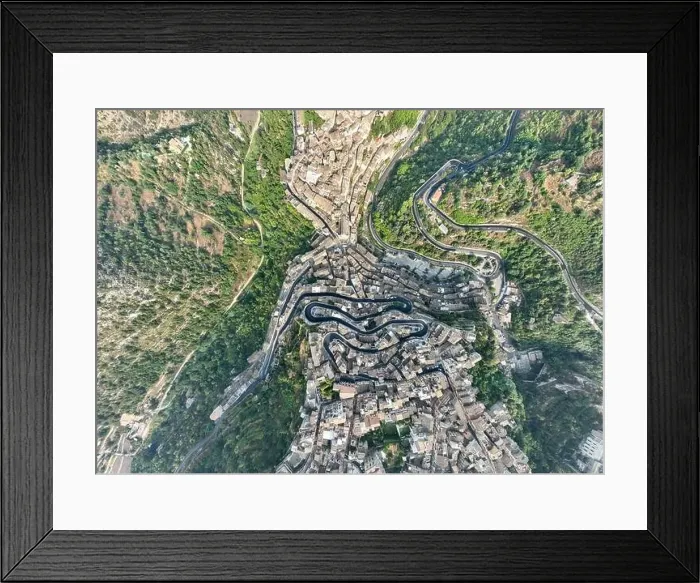 Framed Print : Aerial view of the old town of Ragusa Ibla Framed Print : Aerial view of the old town of Ragusa Ibla