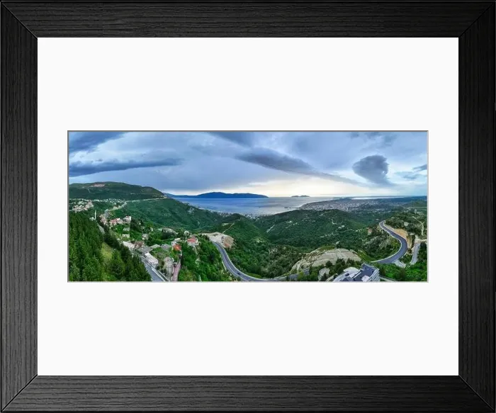 Framed Print : Aerial image of Kanine in Vlore, southern Albania Framed Print : Aerial image of Kanine in Vlore, southern Albania