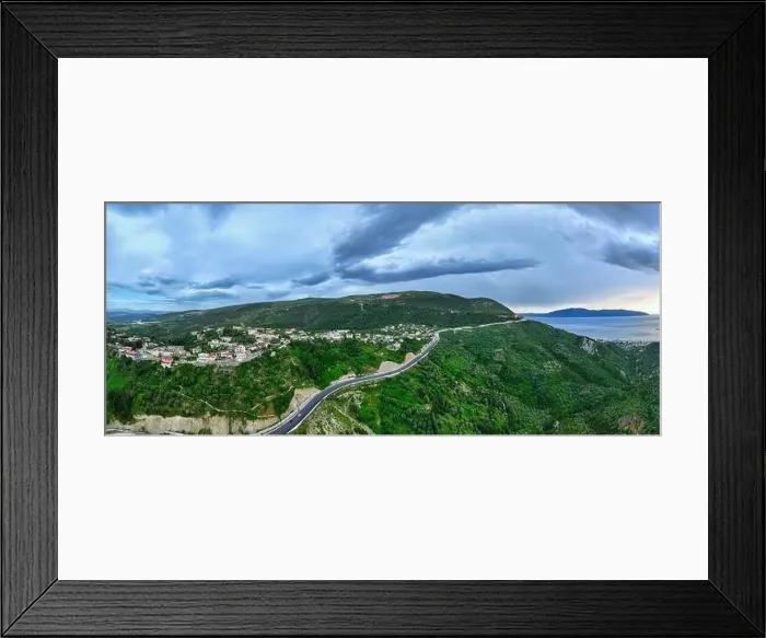 Framed Print : Aerial image of Kanine in Vlore, southern Albania Framed Print : Aerial image of Kanine in Vlore, southern Albania