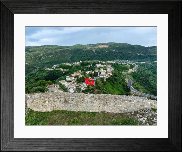 Framed Print : Aerial image of Kanine in Vlore, southern Albania Framed Print : Aerial image of Kanine in Vlore, southern Albania