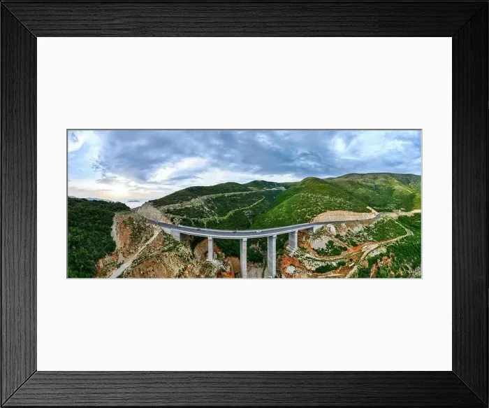 Framed Print : A bridge on Vlora bypass road in southern Albania Framed Print : A bridge on Vlora bypass road in southern Albania