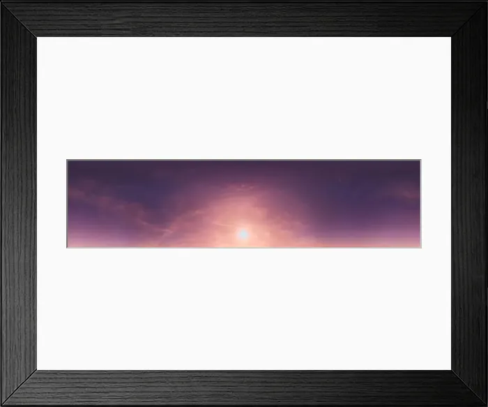Framed Print : Bright sunset sky panorama with Cirrus clouds Framed Print : Bright sunset sky panorama with Cirrus clouds