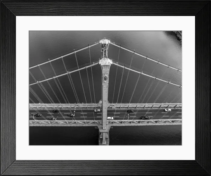 Framed Print : Black and white aerial photo of the Franklin Delano Roosevelt Mid-Hudson Bridge over the Hudson River, Poughkeepsie NY Framed Print : Black and white aerial photo of the Franklin Delano Roosevelt Mid-Hudson Bridge over the Hudson River, Poughkeepsie NY