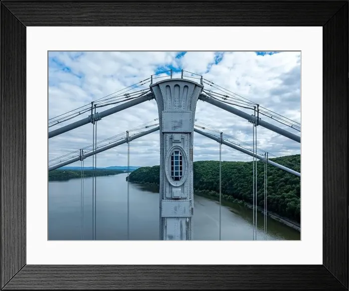 Framed Print : Aerial photo of the Franklin Delano Roosevelt Mid-Hudson Bridge over the Hudson River, Poughkeepsie NY Framed Print : Aerial photo of the Franklin Delano Roosevelt Mid-Hudson Bridge over the Hudson River, Poughkeepsie NY
