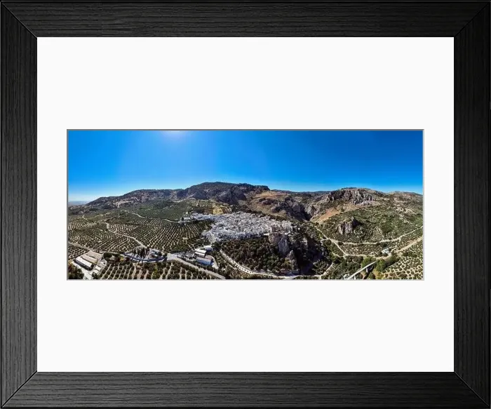 Framed Print : aerial view of the municipality of Zuheros in the province of Cordoba, Andalusia Framed Print : aerial view of the municipality of Zuheros in the province of Cordoba, Andalusia
