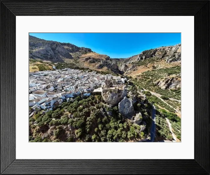 Framed Print : aerial view of the municipality of Zuheros in the province of Cordoba, Andalusia Framed Print : aerial view of the municipality of Zuheros in the province of Cordoba, Andalusia