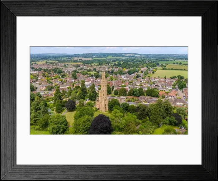 Framed Print : Hadlow Castle and Grounds from a drone Framed Print : Hadlow Castle and Grounds from a drone