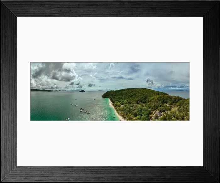 Framed Print : Panorama landscape mountains nature view from Drone camera Framed Print : Panorama landscape mountains nature view from Drone camera