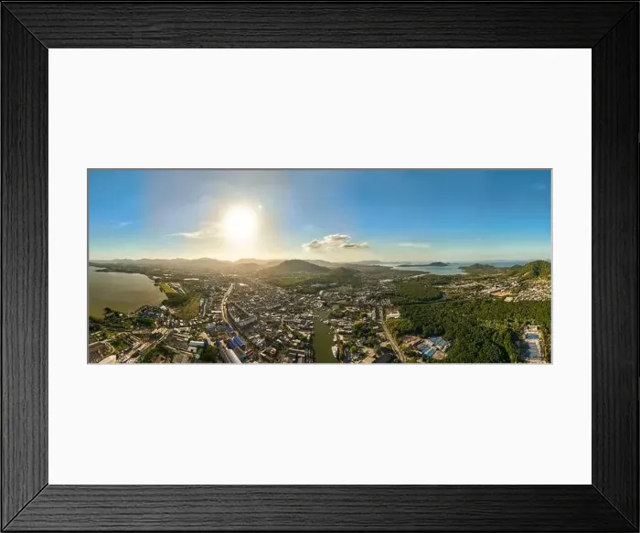 Framed Print : Phuket city Thailand, Aerial view drone photography High angle view of Phuket city Framed Print : Phuket city Thailand, Aerial view drone photography High angle view of Phuket city