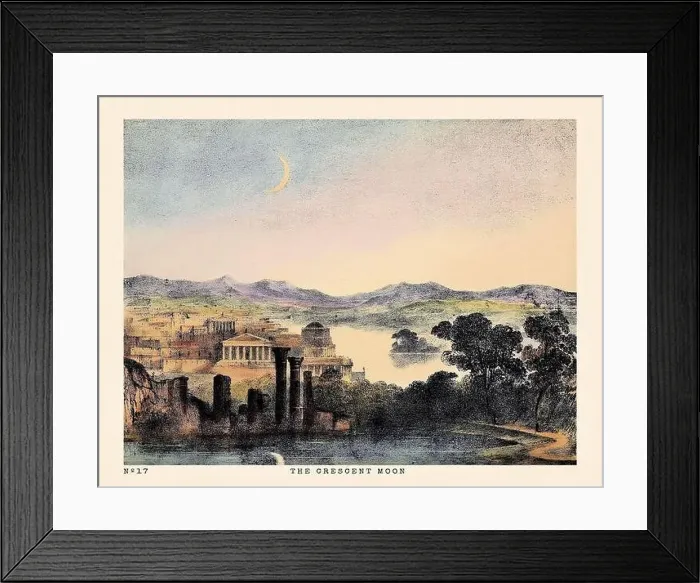 Framed Print : Vintage Astronomical Phenomena Scene Illustration. Published in a 19th-century astronomy book in London around 1840 Framed Print : Vintage Astronomical Phenomena Scene Illustration. Published in a 19th-century astronomy book in London around 1840