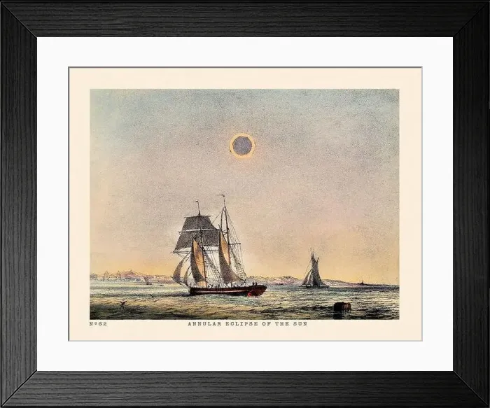 Framed Print : Vintage Astronomical Phenomena Scene Illustration. Published in a 19th-century astronomy book in London around 1840 Framed Print : Vintage Astronomical Phenomena Scene Illustration. Published in a 19th-century astronomy book in London around 1840
