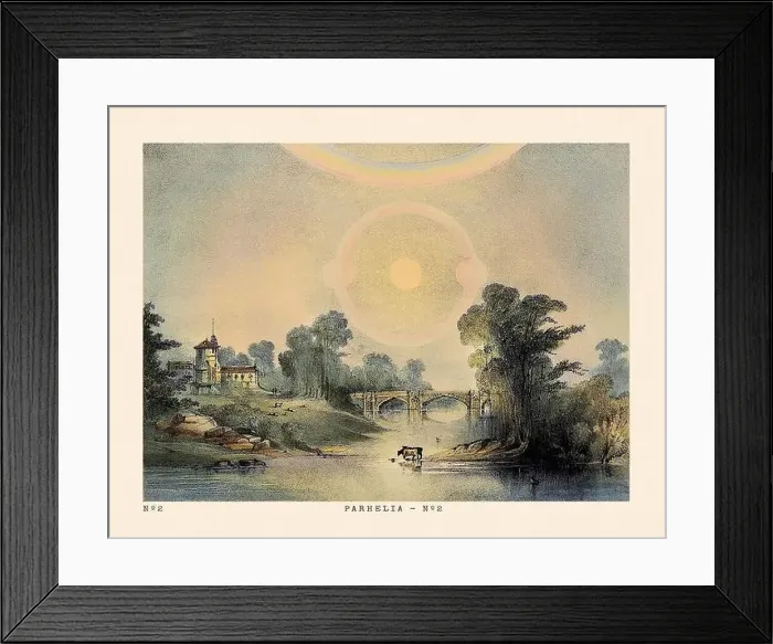 Framed Print : Vintage Astronomical Phenomena Scene Illustration. Published in a 19th-century astronomy book in London around 1840 Framed Print : Vintage Astronomical Phenomena Scene Illustration. Published in a 19th-century astronomy book in London around 1840