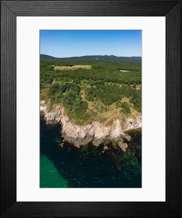 Framed Print : Aerial view to beautiful rocky beach near to Sozopol, Bulgaria Framed Print : Aerial view to beautiful rocky beach near to Sozopol, Bulgaria