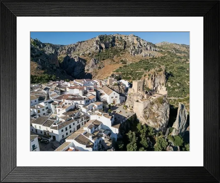 Framed Print : aerial view of the municipality of Zuheros in the province of Córdoba, Andalusia Framed Print : aerial view of the municipality of Zuheros in the province of Córdoba, Andalusia