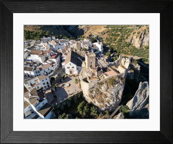 Framed Print : aerial view of the municipality of Zuheros in the province of Córdoba, Andalusia Framed Print : aerial view of the municipality of Zuheros in the province of Córdoba, Andalusia