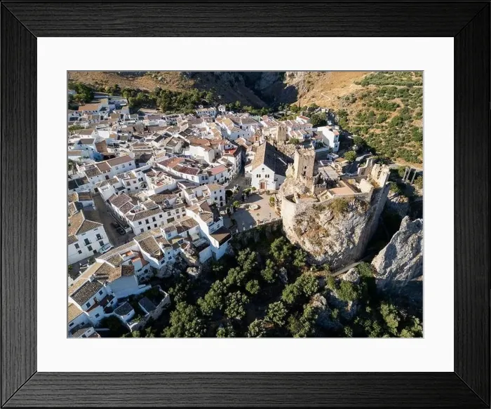 Framed Print : aerial view of the municipality of Zuheros in the province of Córdoba, Andalusia Framed Print : aerial view of the municipality of Zuheros in the province of Córdoba, Andalusia