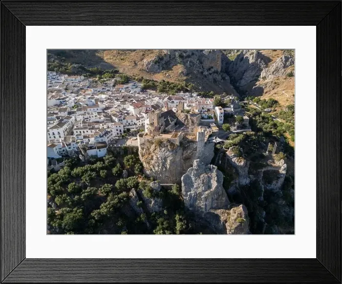 Framed Print : aerial view of the municipality of Zuheros in the province of Córdoba, Andalusia Framed Print : aerial view of the municipality of Zuheros in the province of Córdoba, Andalusia