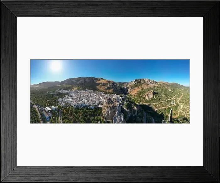 Framed Print : aerial view of the municipality of Zuheros in the province of Córdoba, Andalusia Framed Print : aerial view of the municipality of Zuheros in the province of Córdoba, Andalusia