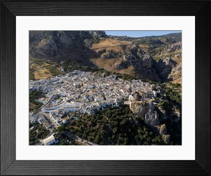 Framed Print : aerial view of the municipality of Zuheros in the province of Córdoba, Andalusia Framed Print : aerial view of the municipality of Zuheros in the province of Córdoba, Andalusia