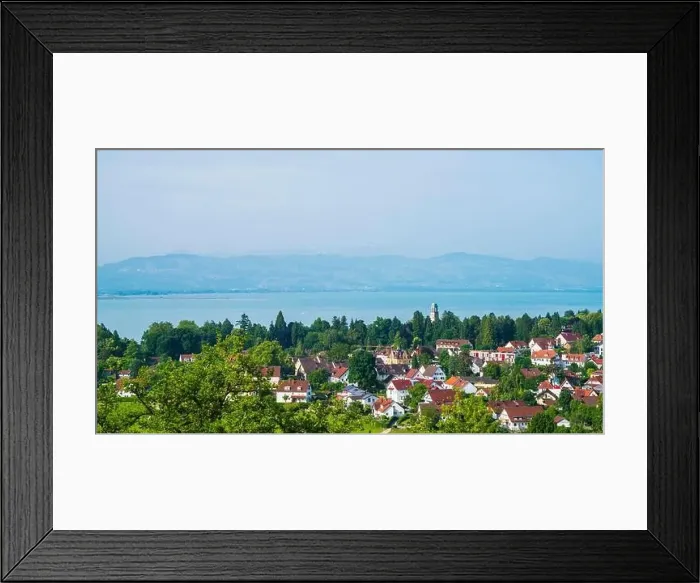 Framed Print : Germany, Bad schachen tower, houses Framed Print : Germany, Bad schachen tower, houses