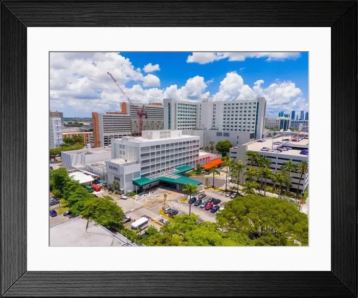 Framed Print : Hosptal District Miami. Aerial drone photo taken in 2024 Framed Print : Hosptal District Miami. Aerial drone photo taken in 2024