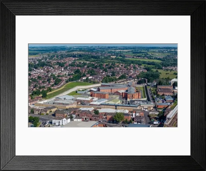 Framed Print : Wakefield prison Aerial view of the prison complex in Wakefield west Yorkshire Framed Print : Wakefield prison Aerial view of the prison complex in Wakefield west Yorkshire