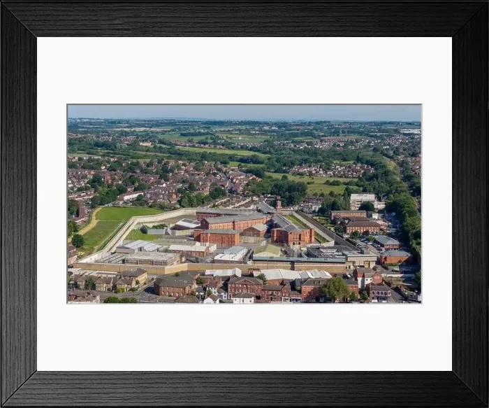 Framed Print : Wakefield prison Aerial view of the prison complex in Wakefield west Yorkshire Framed Print : Wakefield prison Aerial view of the prison complex in Wakefield west Yorkshire
