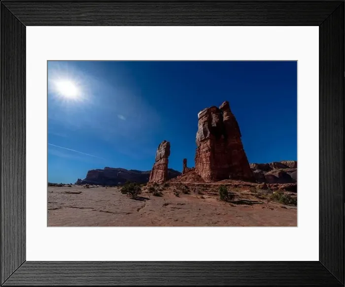 Framed Print : Aerial View Of Rock Formations In The American Southwest Framed Print : Aerial View Of Rock Formations In The American Southwest