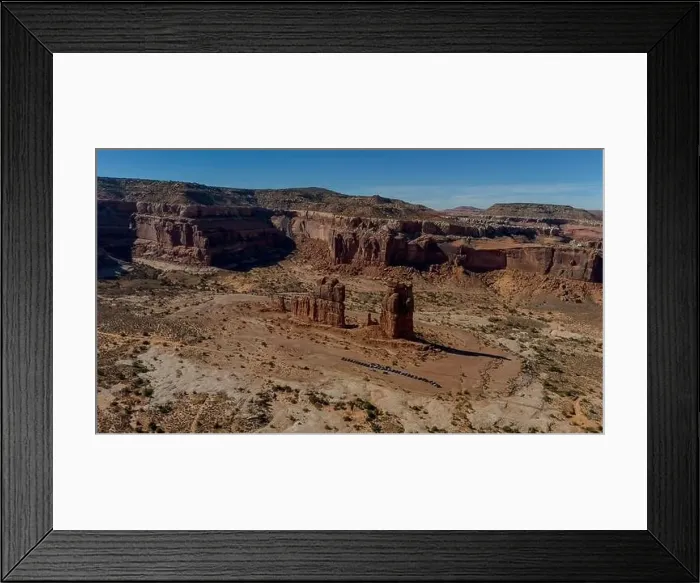 Framed Print : Aerial View Of Rock Formations In The American Southwest Framed Print : Aerial View Of Rock Formations In The American Southwest