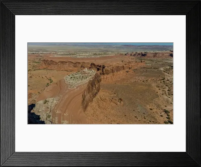Framed Print : Aerial View Of Rock Formations In The American Southwest Framed Print : Aerial View Of Rock Formations In The American Southwest