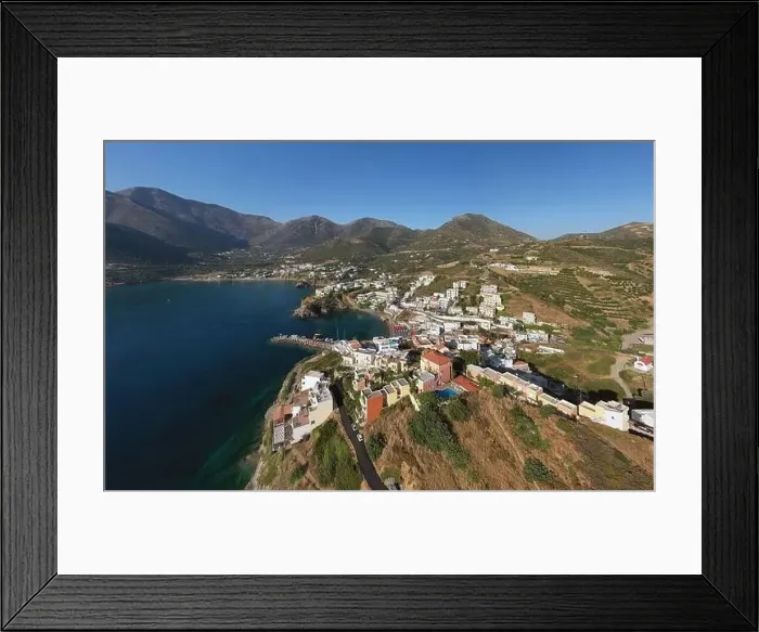 Framed Print : Aerial panorama of resort village Bali. Crete, Greece Framed Print : Aerial panorama of resort village Bali. Crete, Greece
