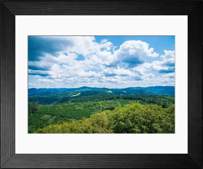 Framed Print : Germany, Aerial panorama nature landscape drone view above schwarzwald tree tops Framed Print : Germany, Aerial panorama nature landscape drone view above schwarzwald tree tops