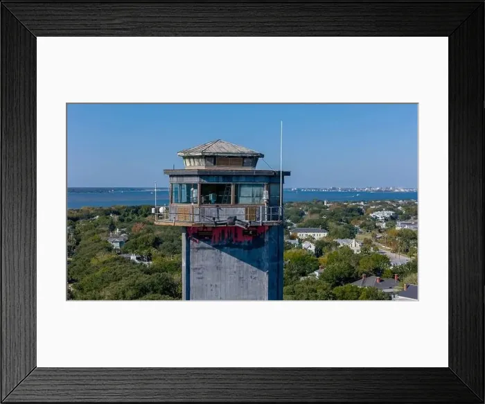Framed Print : Aerial View of Charleston Lighthouse On Sullivans Island South Carolina Framed Print : Aerial View of Charleston Lighthouse On Sullivans Island South Carolina
