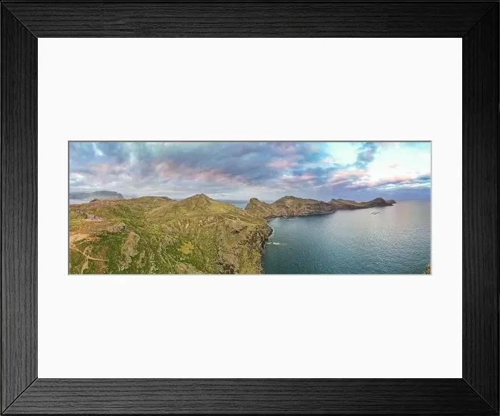 Framed Print : Ponta de Sao Lourenco in Madeira Island, Portugal. Aerial drone view at sunset Framed Print : Ponta de Sao Lourenco in Madeira Island, Portugal. Aerial drone view at sunset