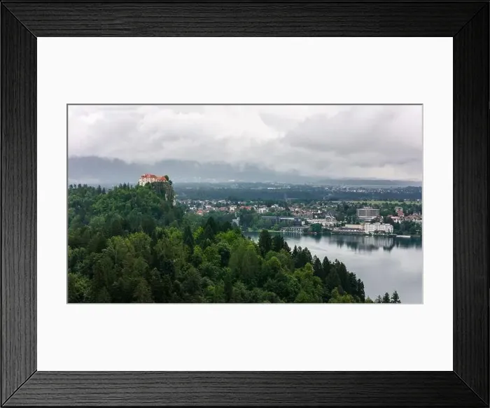 Framed Print : Majestic Summer Panorama of Bled Castle and Lake Bled Framed Print : Majestic Summer Panorama of Bled Castle and Lake Bled