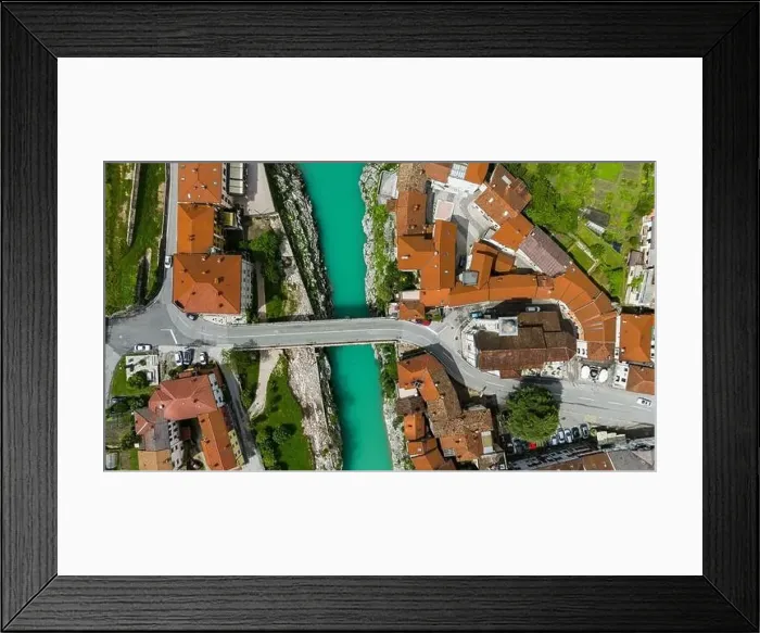 Framed Print : Stunning Drone Image of Kal na Soci Townscape on a Bright Summer Day Framed Print : Stunning Drone Image of Kal na Soci Townscape on a Bright Summer Day