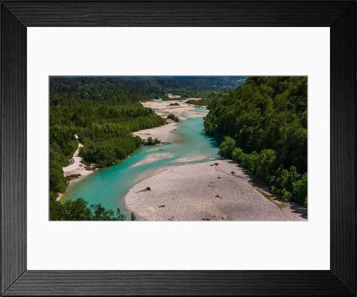 Framed Print : Drone View Capturing Soca River and Mountain Scenery Near Bovec, Slovenia Framed Print : Drone View Capturing Soca River and Mountain Scenery Near Bovec, Slovenia