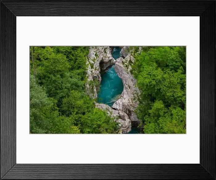 Framed Print : Aerial Drone view of Soca River in Slovenia During Summe Framed Print : Aerial Drone view of Soca River in Slovenia During Summe