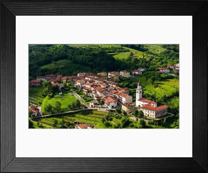 Framed Print : Summer Drone View of Vipava Valley's Rolling Hills and Vineyards Framed Print : Summer Drone View of Vipava Valley's Rolling Hills and Vineyards