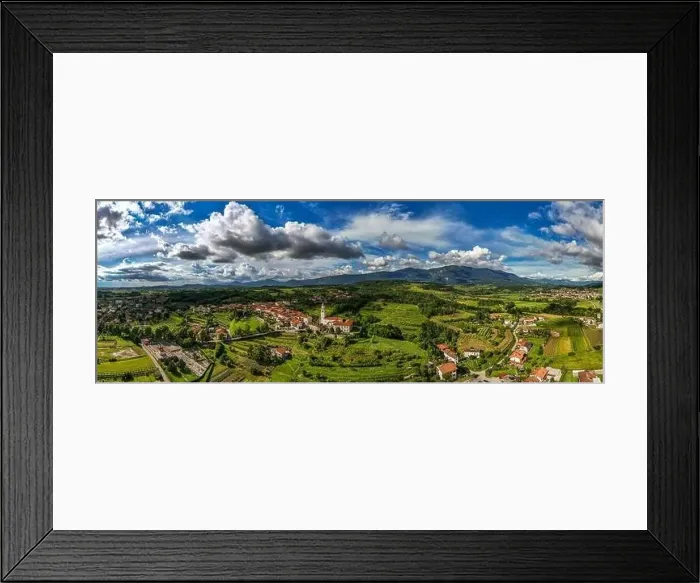 Framed Print : Picturesque Vipava Valley Town with Rolling Hills and Vineyards Framed Print : Picturesque Vipava Valley Town with Rolling Hills and Vineyards