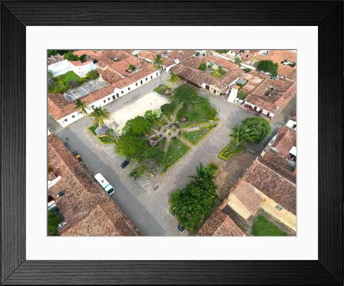 Framed Print : An overhead image showing the square of Guane Framed Print : An overhead image showing the square of Guane