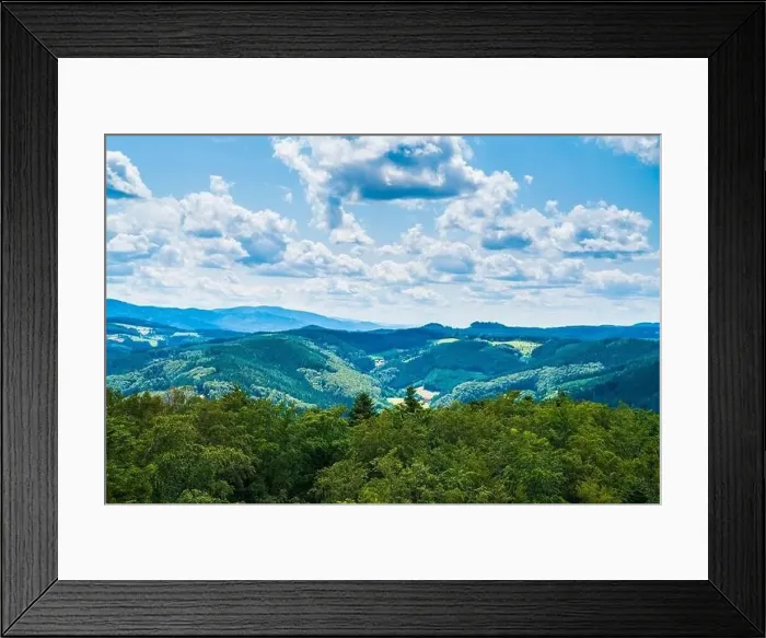 Framed Print : Germany, Beautiful aerial panorama drone nature landscape view above schwarzwald trees Framed Print : Germany, Beautiful aerial panorama drone nature landscape view above schwarzwald trees