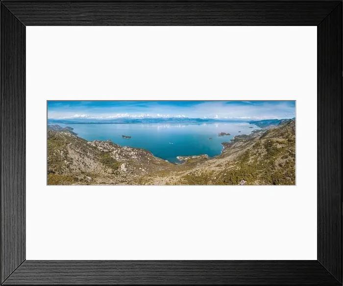 Framed Print : Aerial panorama of Lake Skadar Framed Print : Aerial panorama of Lake Skadar