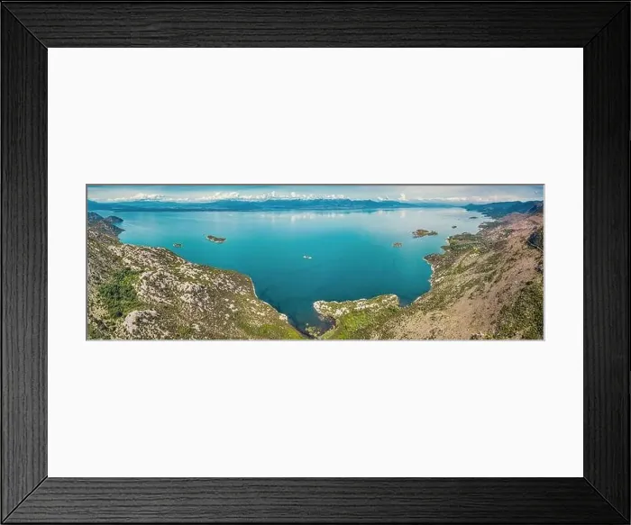 Framed Print : Aerial panorama of Lake Skadar Framed Print : Aerial panorama of Lake Skadar