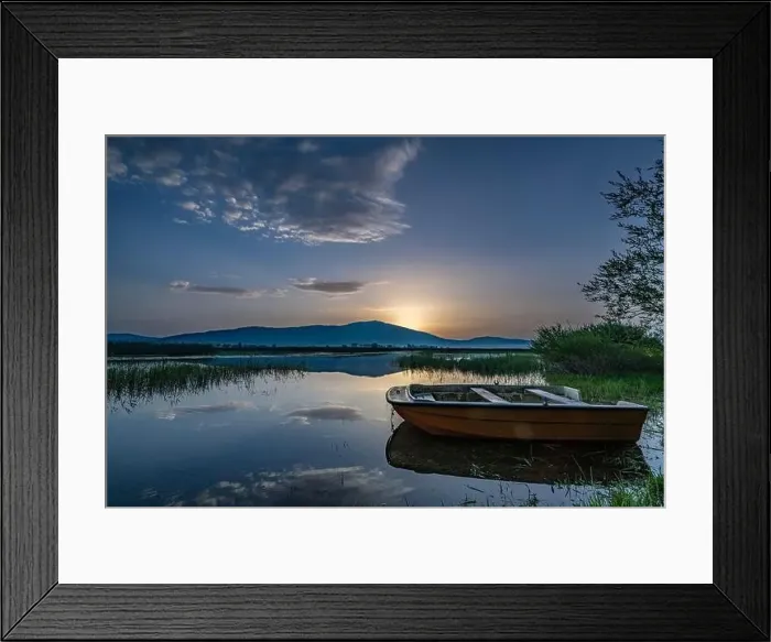 Framed Print : Magic sunrise at a lake Cerknica Framed Print : Magic sunrise at a lake Cerknica
