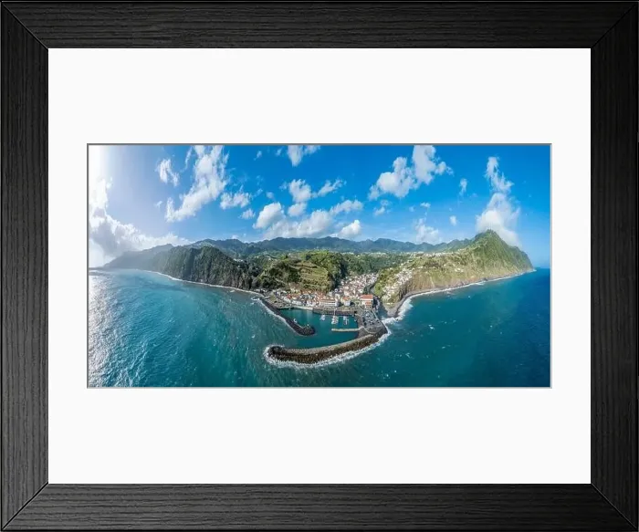 Framed Print : Povoacao, Sao Miguel Island: A charming Azorean town featuring an elegant town hall